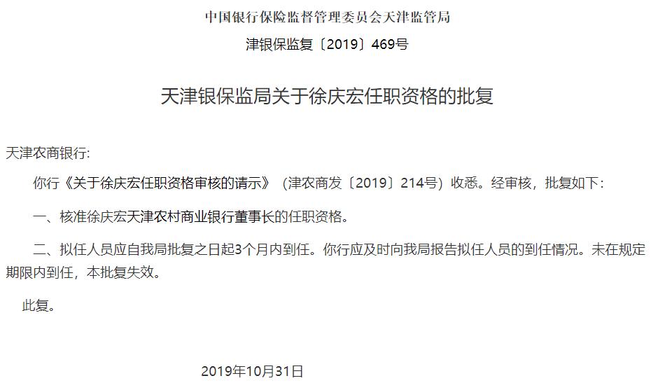 中国人保：丁向群担任董事长的任职资格获核准