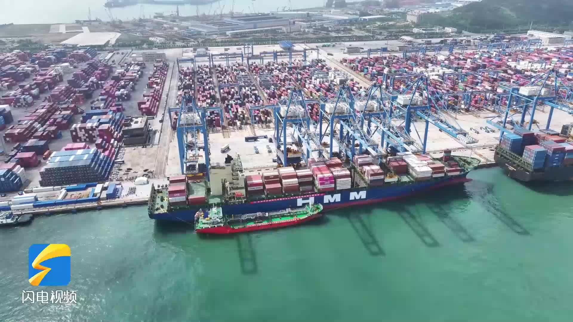 今年第三季度山东港口青岛港件杂货吞吐量同比增长4.4%