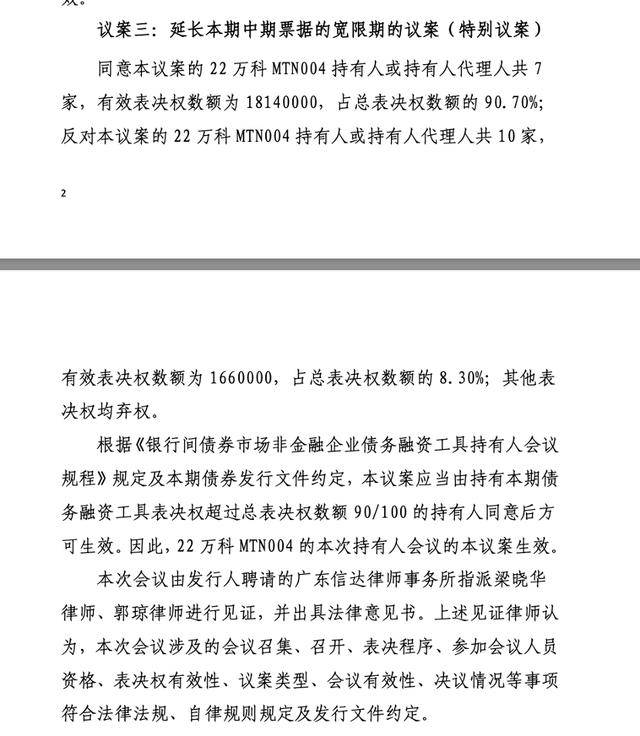 万科37亿元债券展期方案也被否,此前另一笔20亿未获通过