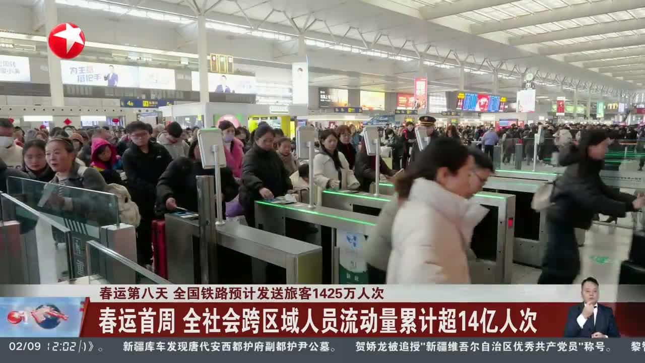 2月21日全社会跨区域人员流动量完成35965.1万人次
